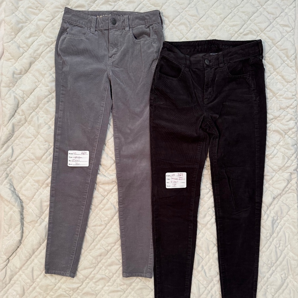 AE High-Rise Corduroy Jegging Pants Bundle – Size 0 Short